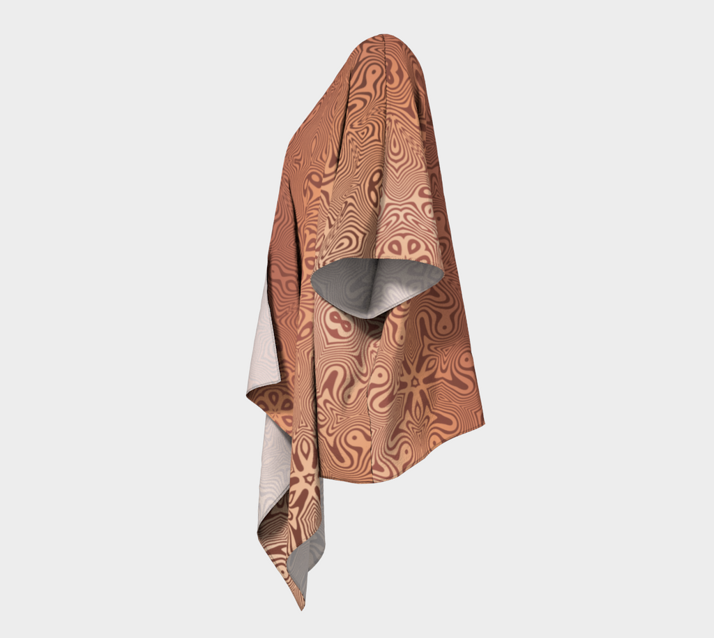 Chrysalis | Draped Kimono — Earth Orange